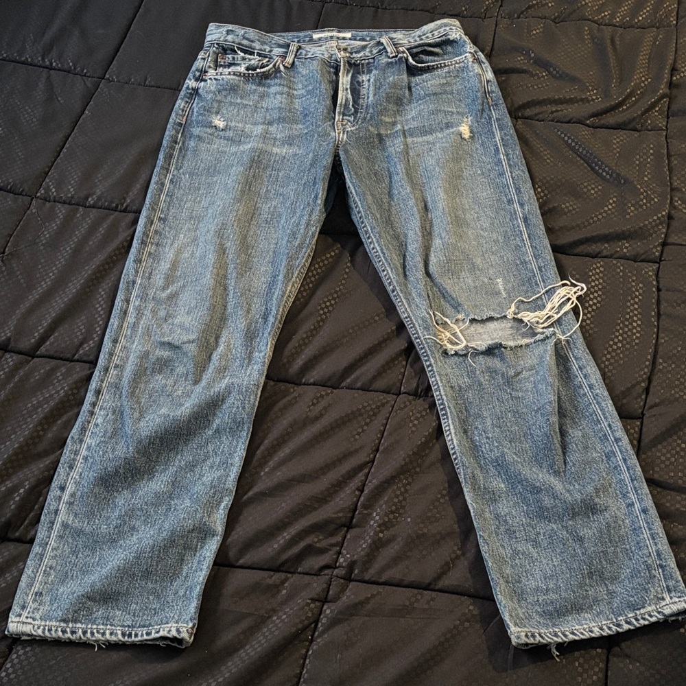 GRLFRND Light Blue Ripped Boyfriend Jeans